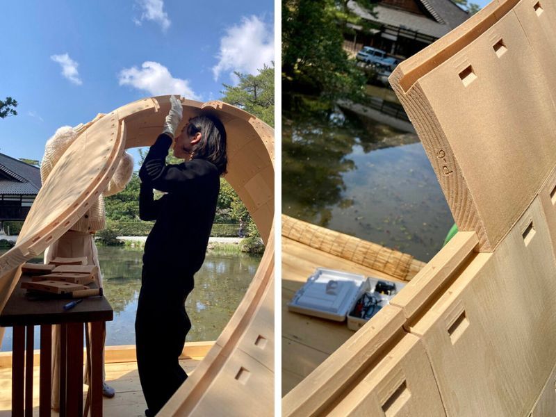 các khớp được nối bằng tay